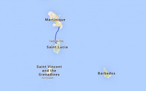 Fra St. Lucia til Martinique