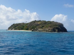 En af de ubeboede øer i Tobago Cays