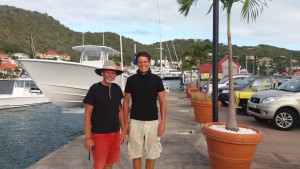 Michael fra S/Y Idun og Martin på promenaden i Gustavia